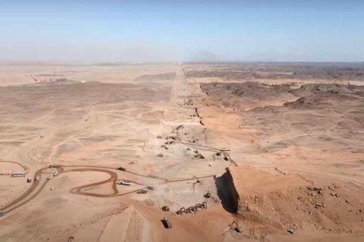 Así se ve The Line desde el espacio la megaciudad futurista de Arabia