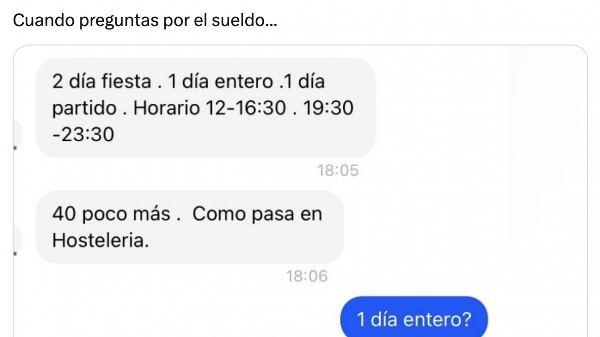 Habla Con Un Hostelero Para Un Trabajo Pregunta Por El Sueldo Y Lo Que