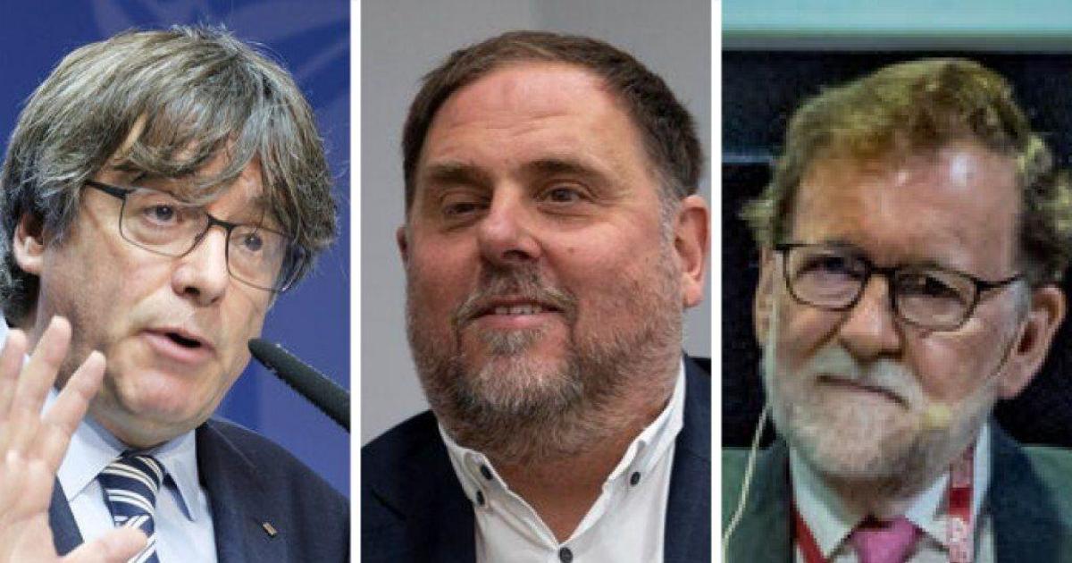 Puigdemont, Junqueras y Rajoy.