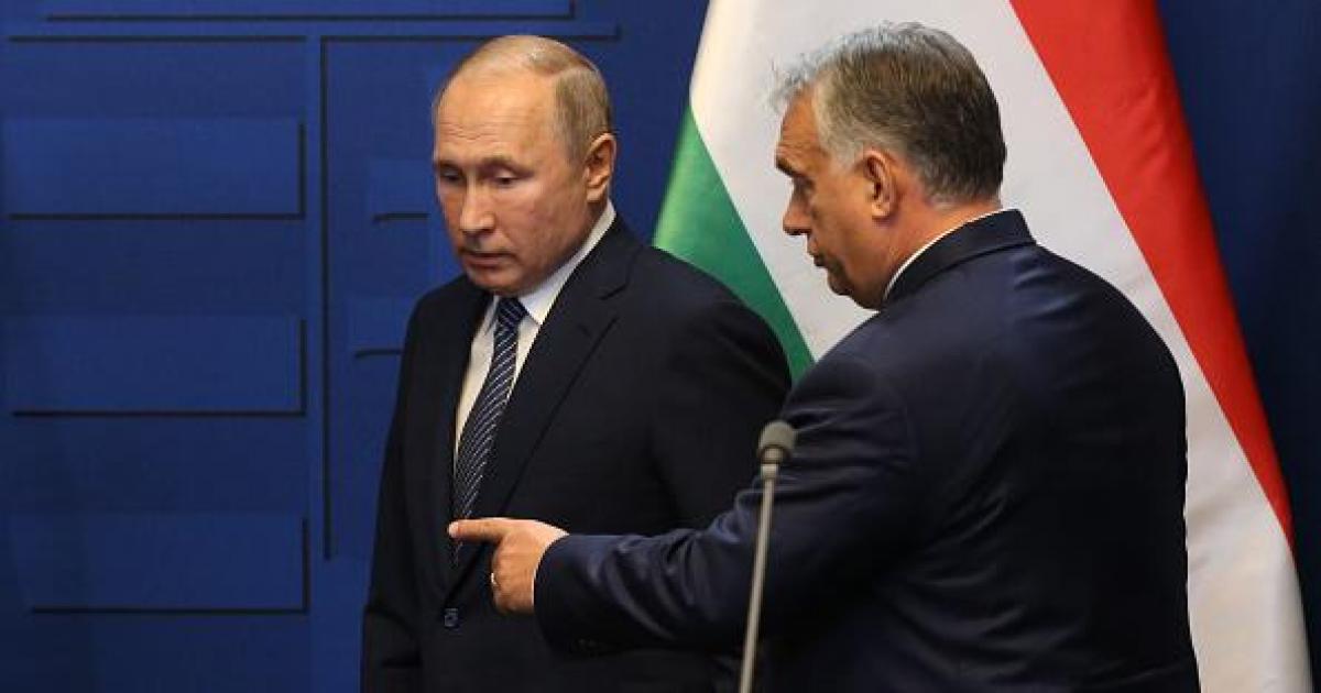 El presidente ruso, Vladímir Putin, y el mandatario húngaro, Víctor Orbán, en una imagen de archivo.
