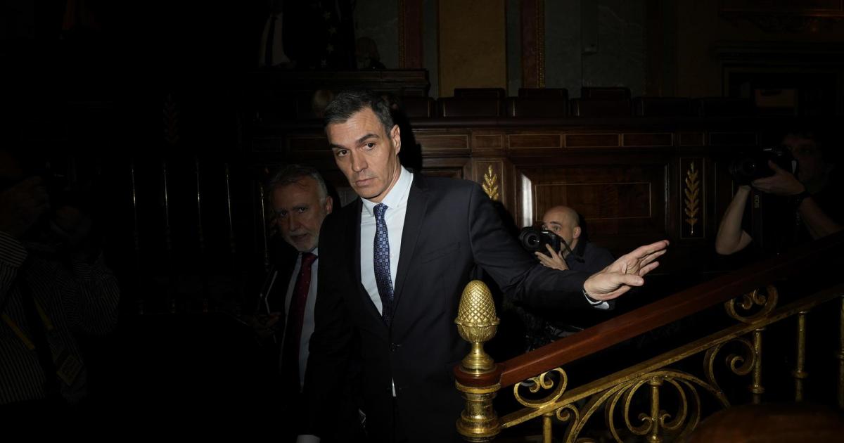 El presidente del Gobierno, Pedro Sánchez, en el pleno que debate la ley de amnistía.