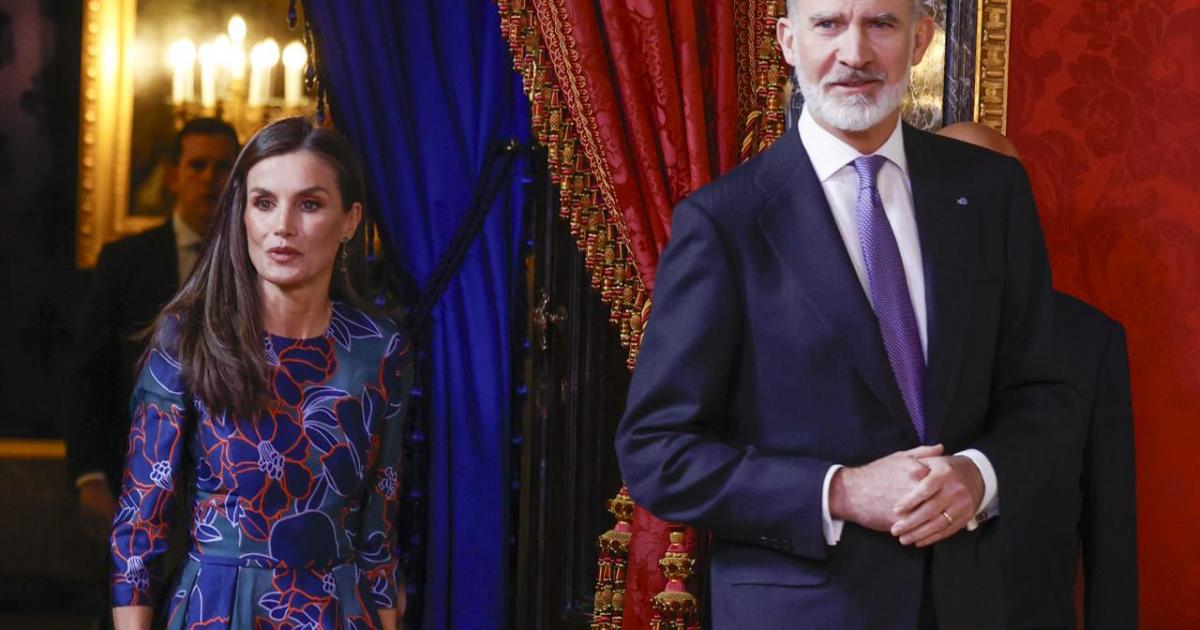 Los reyes Felipe VI y LEtizia, en el Palacio Real este jueves, 22 de febrero de 2024.
