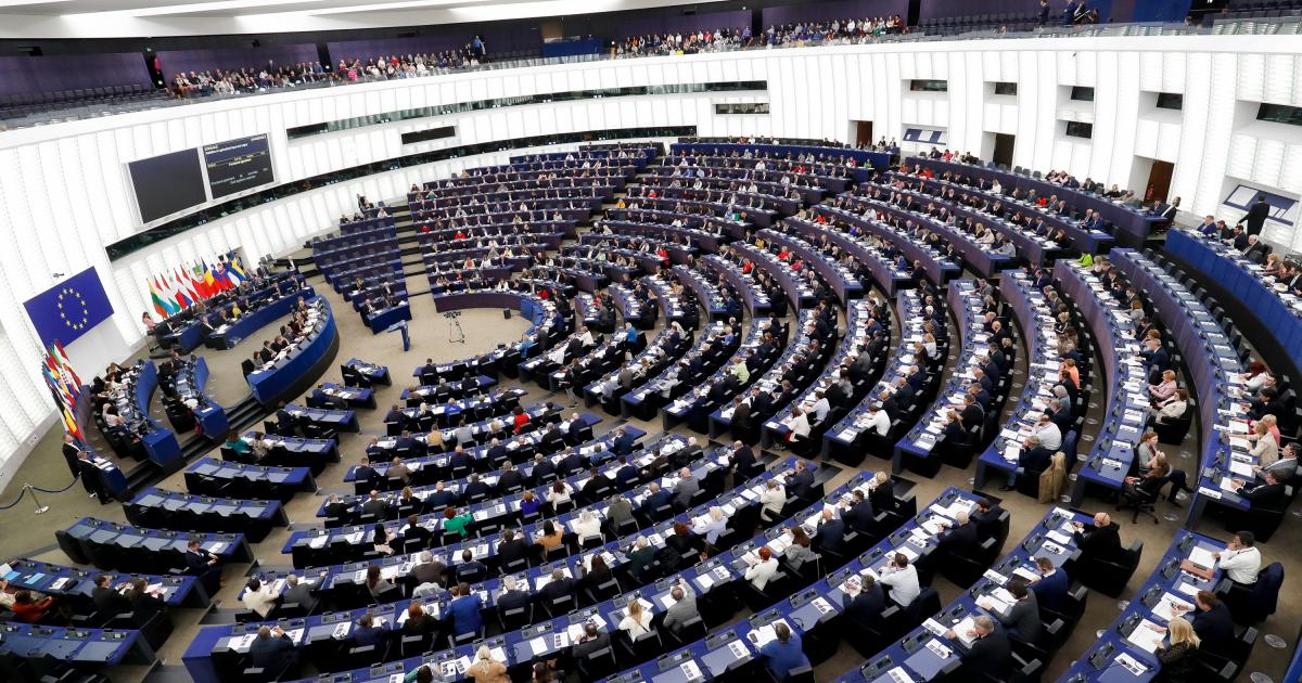 Los miembros del Parlamento Europeo en el Hemiciclo, durante las votaciones del pleno.