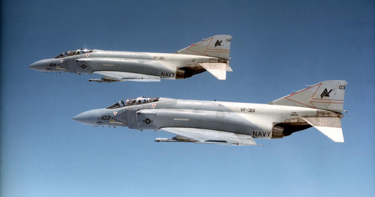 Dos cazas F-4 Phantom en una imagen de archivo