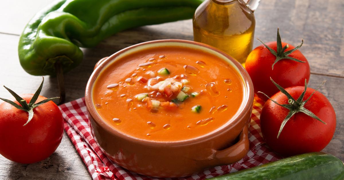 Imagen de archivo de un gazpacho.