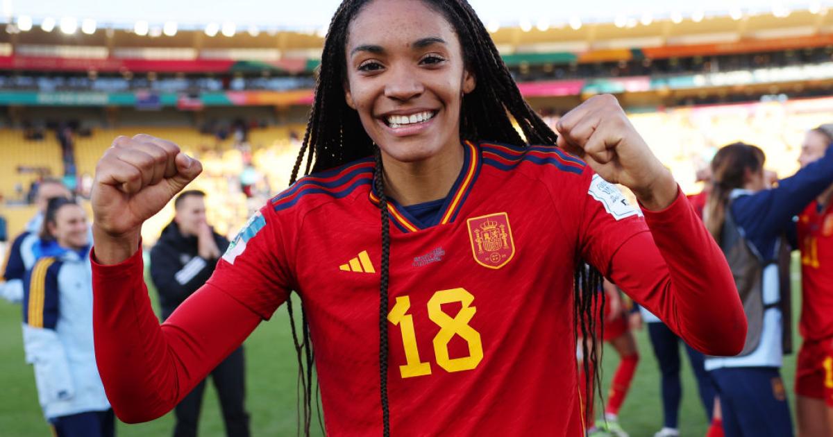 Salma Paralluelo, autora del gol que ha dado el pase de España a las semifinales del Mundial femenino.