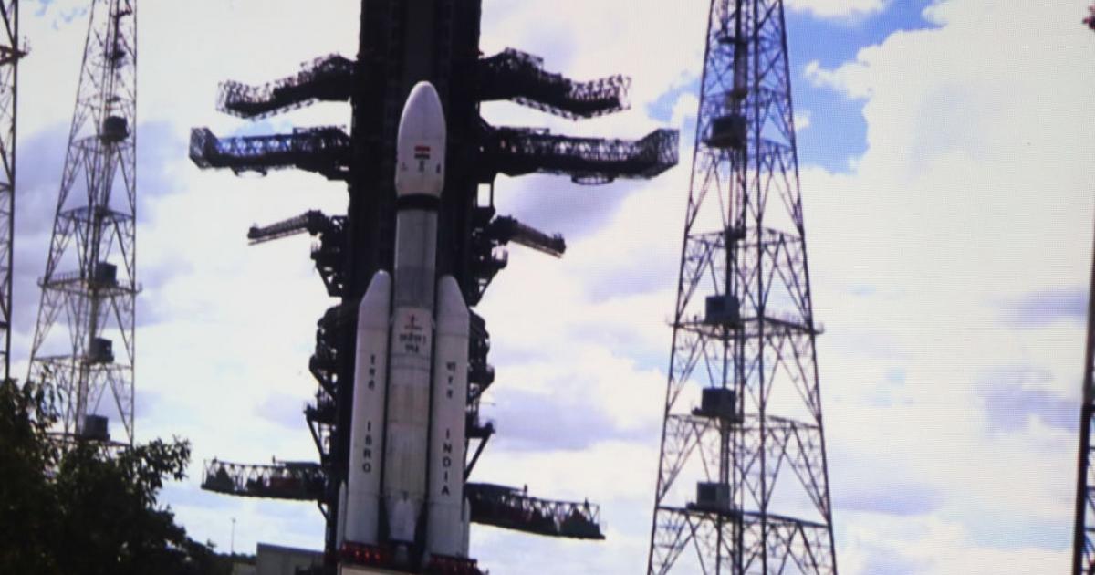 La sonda de la misión espacial lunar india Chandrayaan-3.