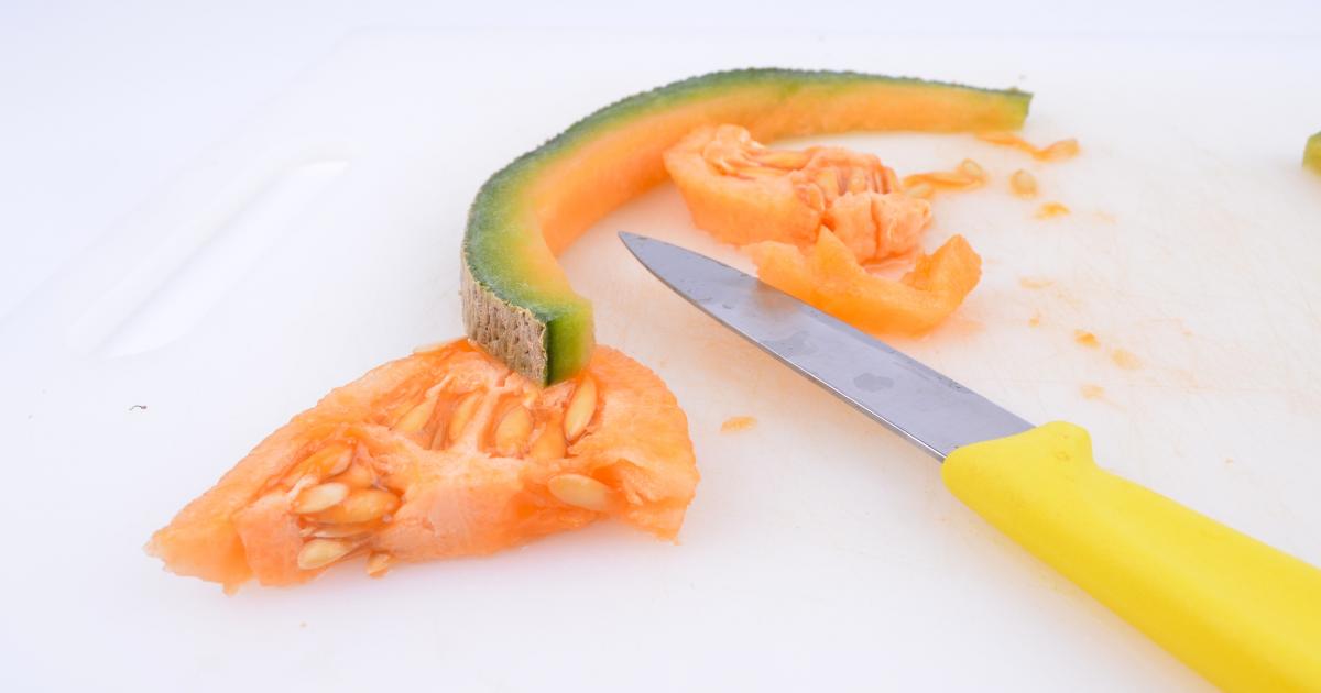 Imagen de archivo de un melón cortado.