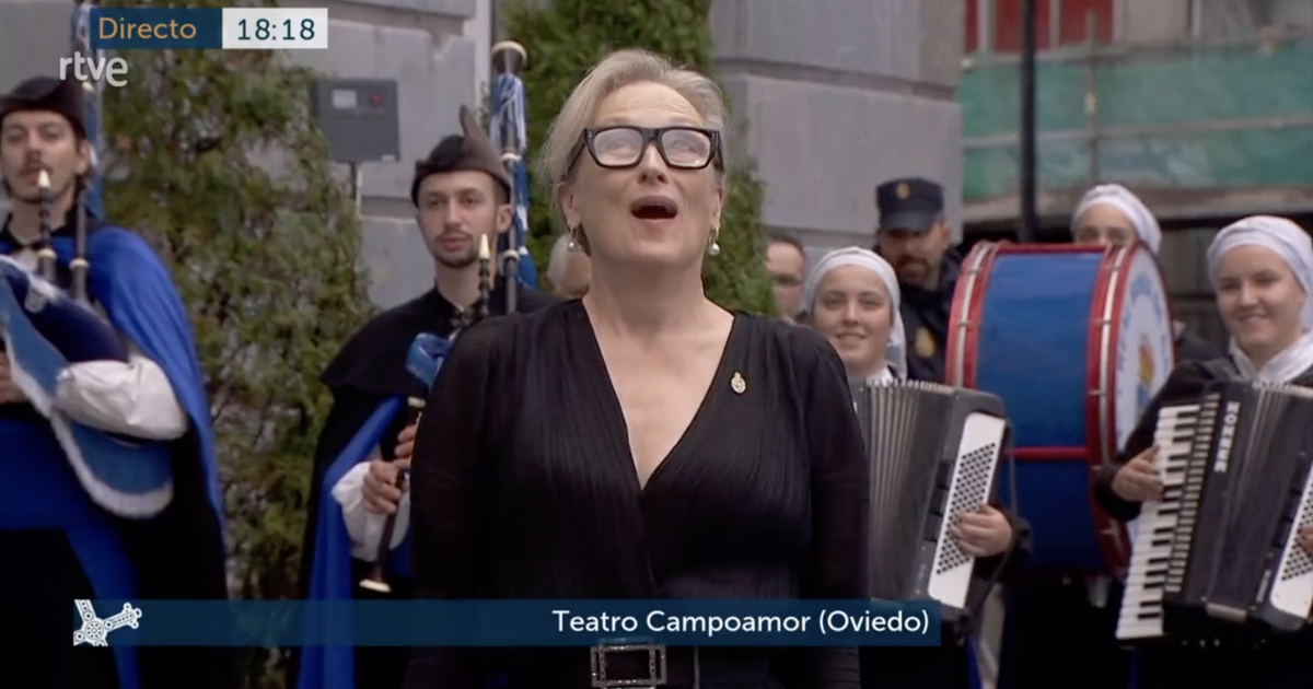Meryl Streep, a su llegada a los Premios Princesa de Asturias.
