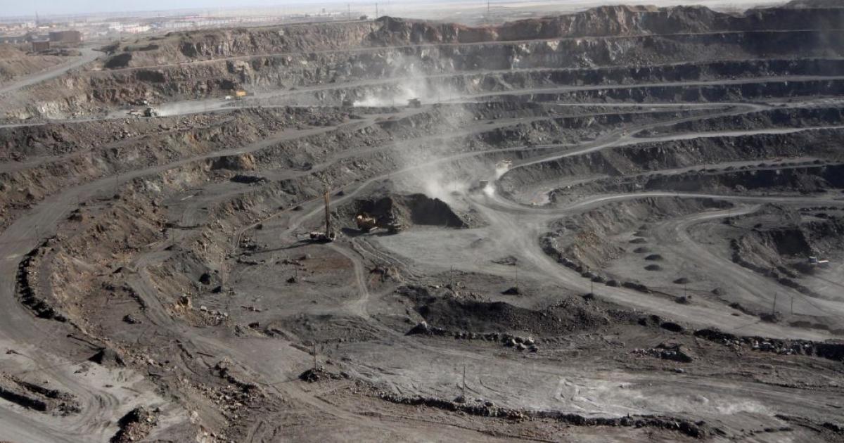 Vista panorámica de la zona minera de Bayan Obo, en Mongolia.
