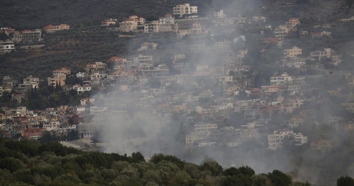 Zona fronteriza entre Líbano e Israel afectada por los enfrentamientos entre el Ejército israelí y el partido-milicia chií libanés Hezbolá