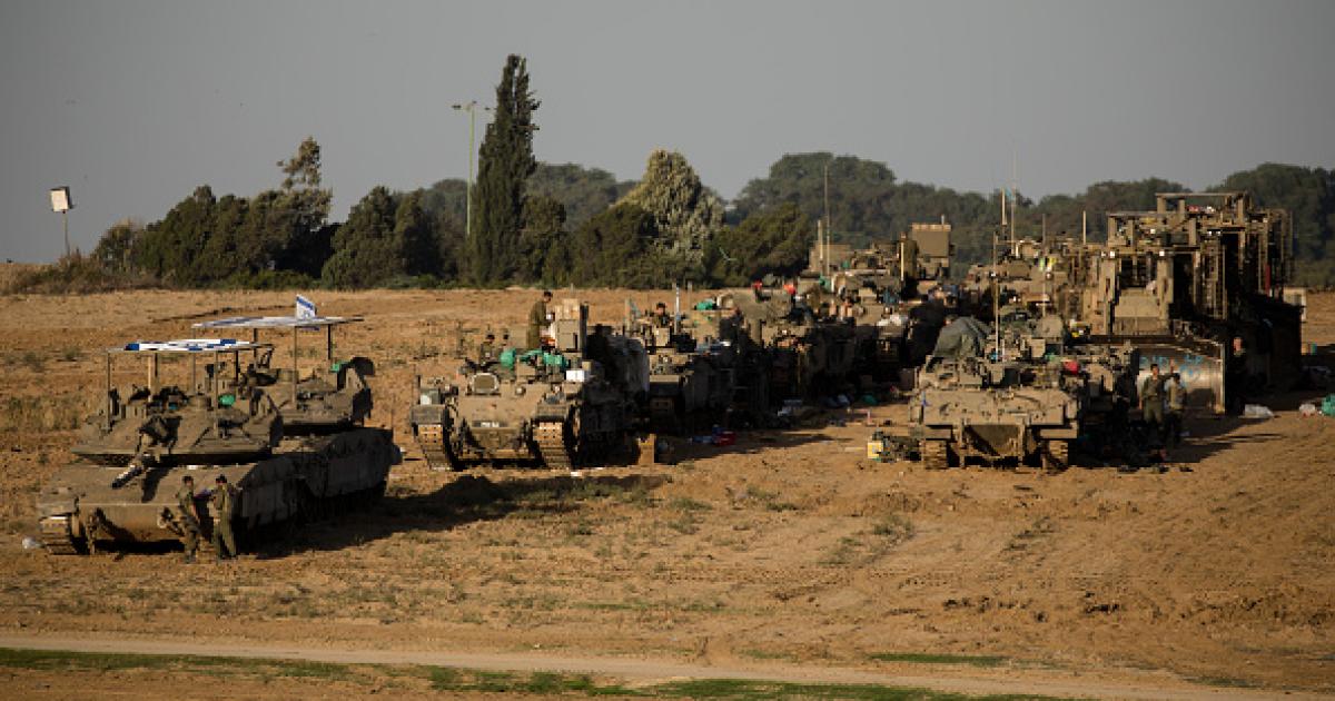 Un grupo de tanques de Israel.
