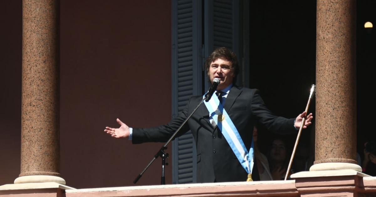 Javier Milei habla tras su nombramiento como presidente