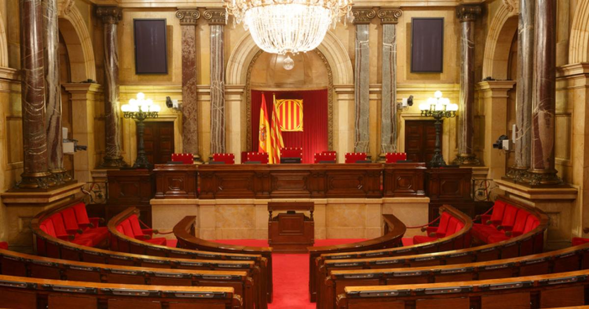 Imagen de archivo del interior del Parlament de Catalunya.