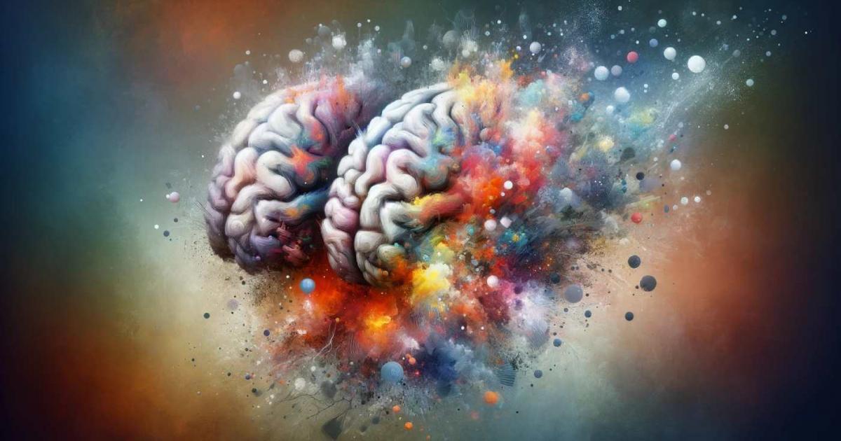 Imagen conceptual de un cerebro con problemas de memoria progresivos