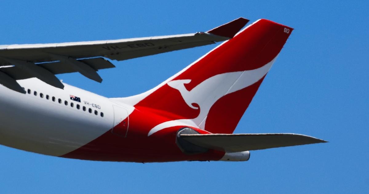 Avión de la aerolínea Qantas