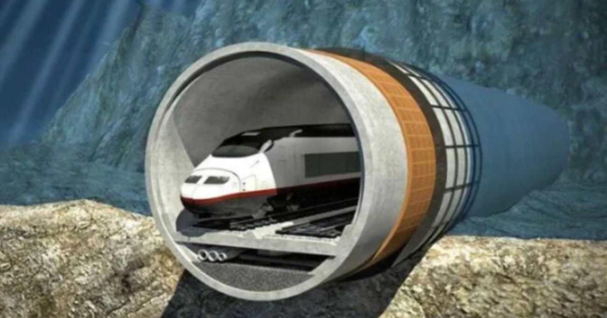Imagen conceptual del túnel que conectará España y Marruecos a través del Estrecho de Gibraltar