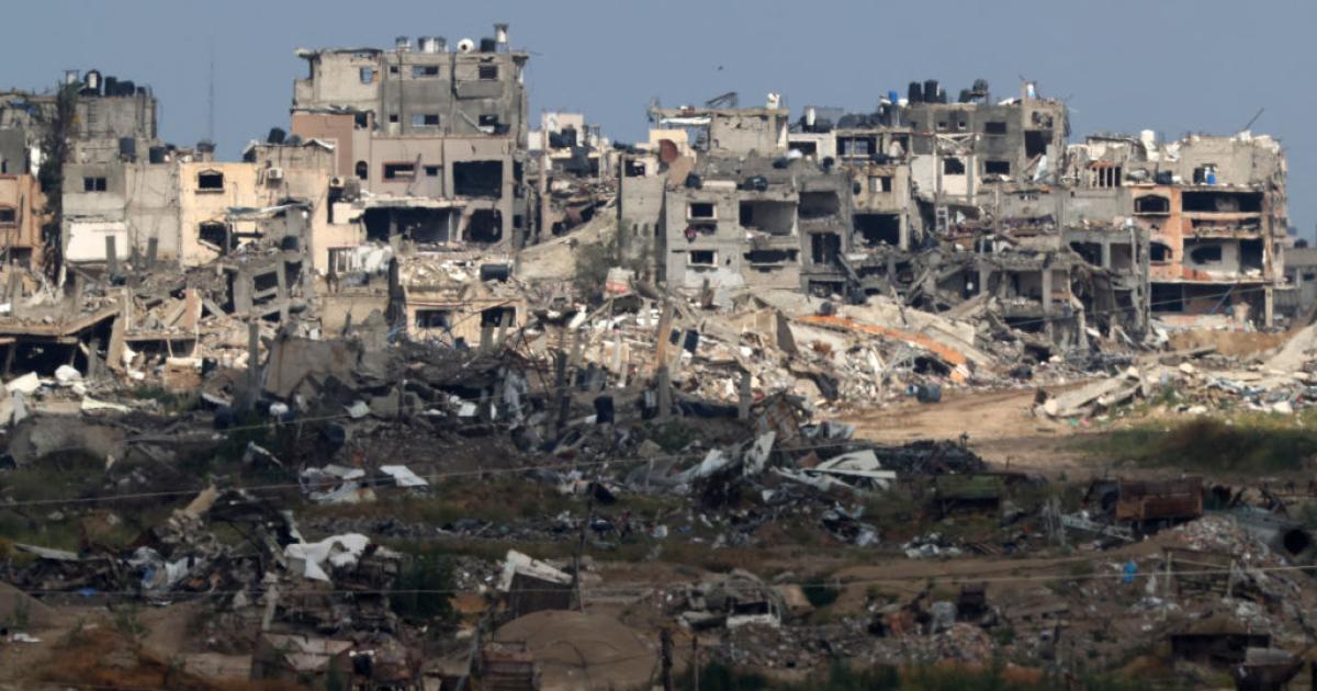 Ruinas de una ciudad de Gaza tras los ataques israelíes, en una imagen de archivo