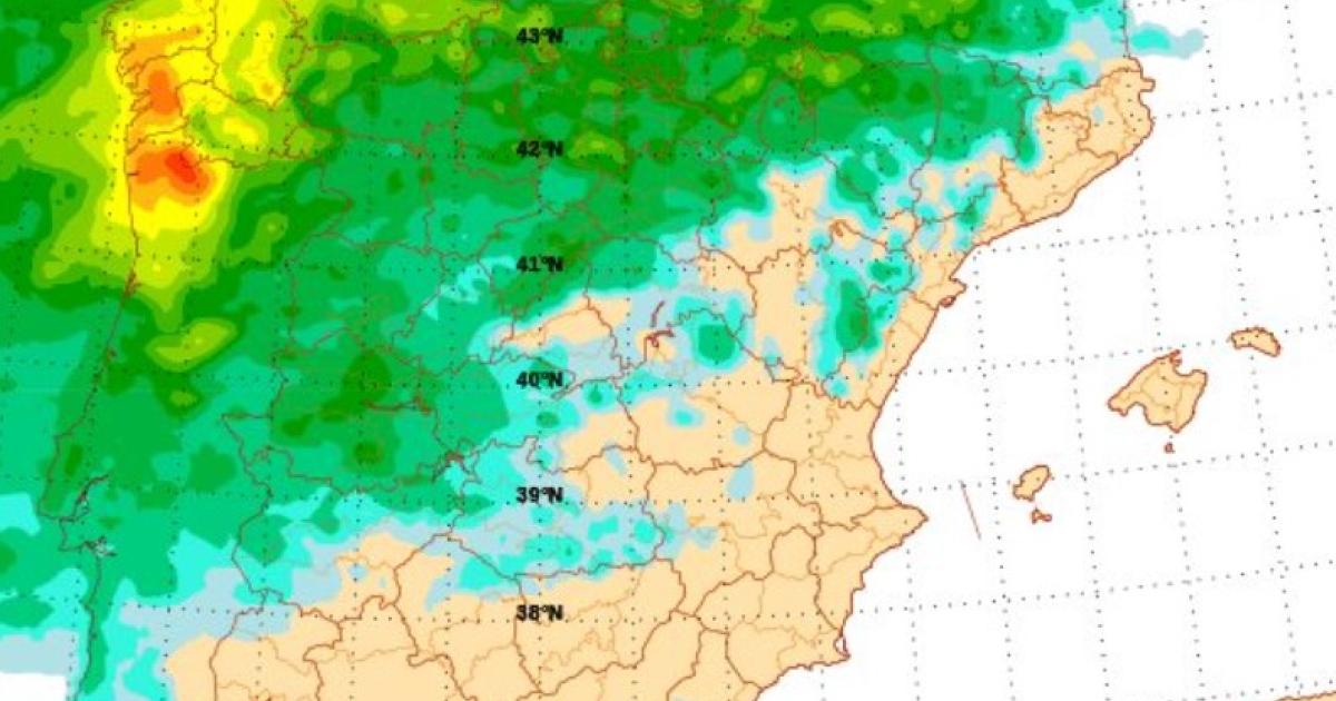 Mapa de la que se espera este sábado en España