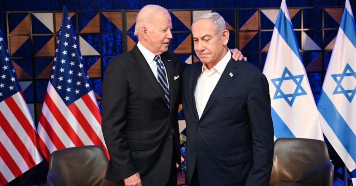 Biden y Netanyahu se saludan en un encuentro en octubre del pasado año