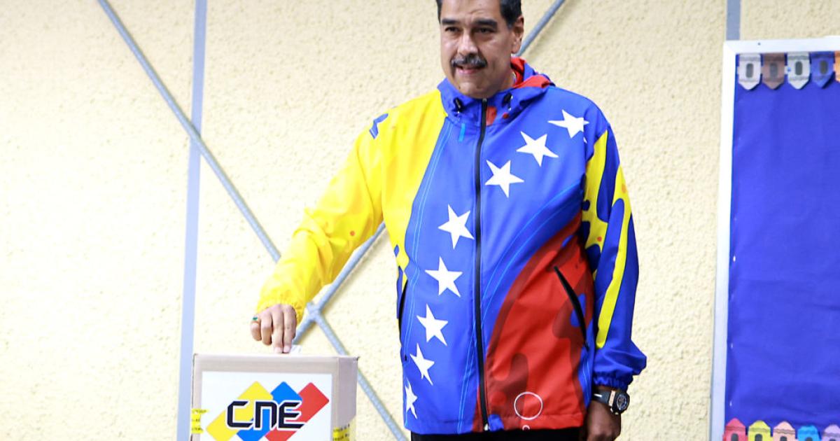 Nicolás Maduro votando en las elecciones presidenciales de este domingo 28 de julio