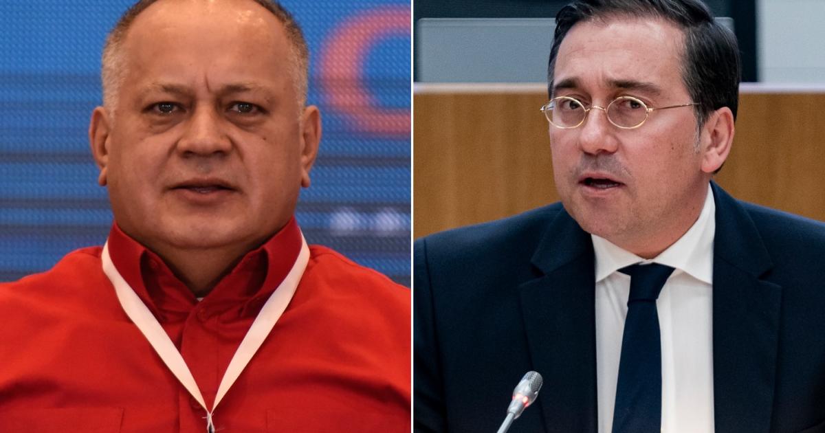 Fotomontaje de Diosdado Cabello y José Manuel Albares.