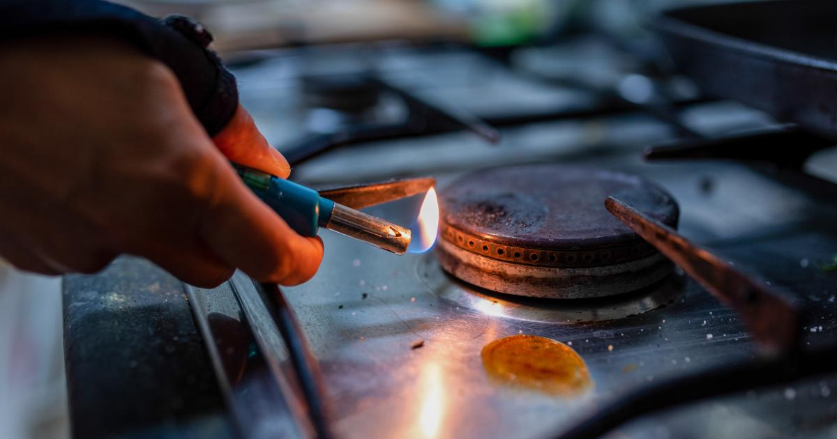 Cocina de gas.