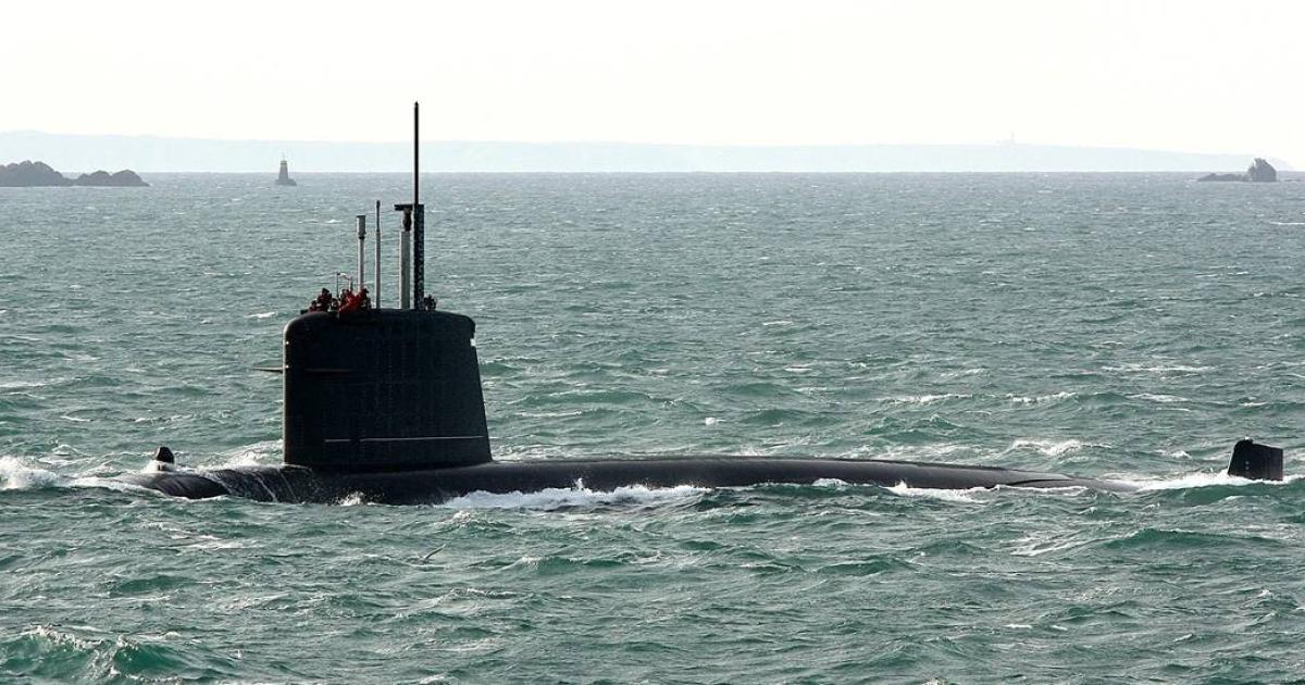 Un submarino nuclear en el mar Mediterráneo.