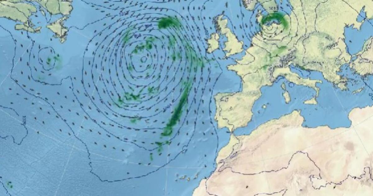 Mapa de previsión de AEMET para el fin de semana