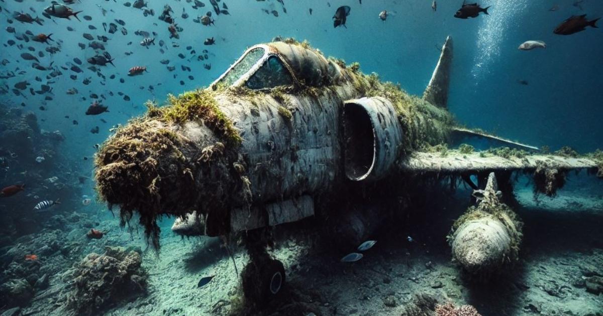 Recreación del Junkers Ju 87 hundido