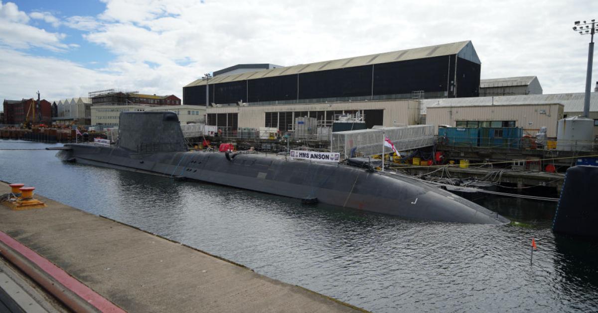 Imagen de archivo del HMS Anson, submarino nuclear de la británica Royal Navy.