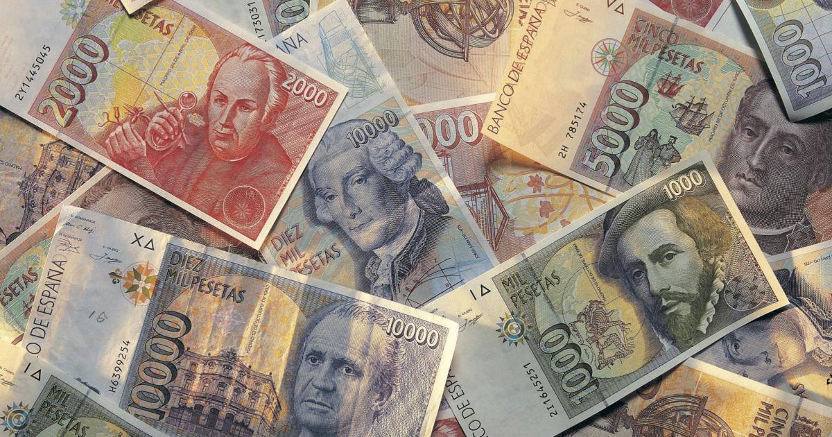 Billetes en pesetas.