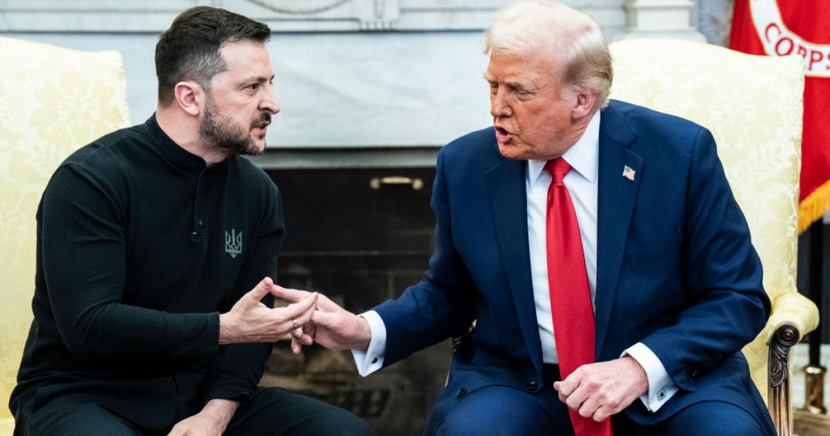 Imagen de archivo de los mandatarios ucraniano y estadounidense, Zelensky y Trump, en la Casa Blanca.