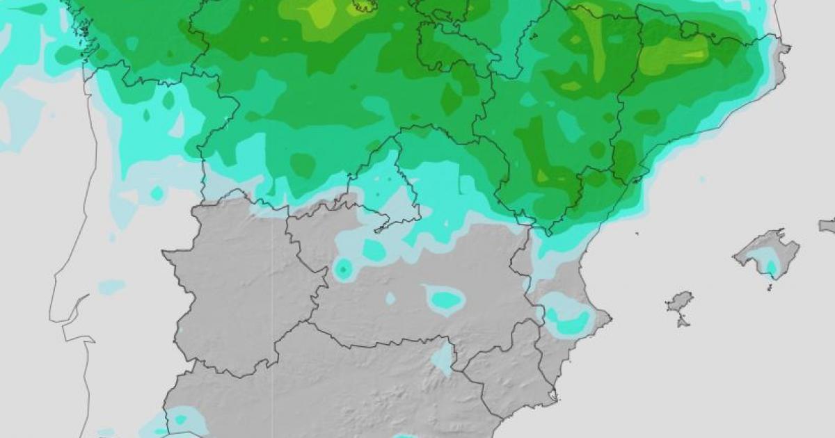 Mapa de precipitación máxima del EPS para el 4 de julio de 2025