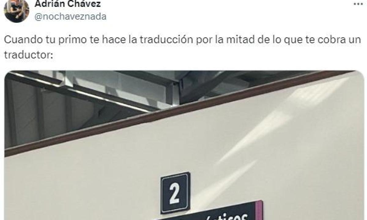 La traducción al español de este cartel del aeropuerto abre el debate en X