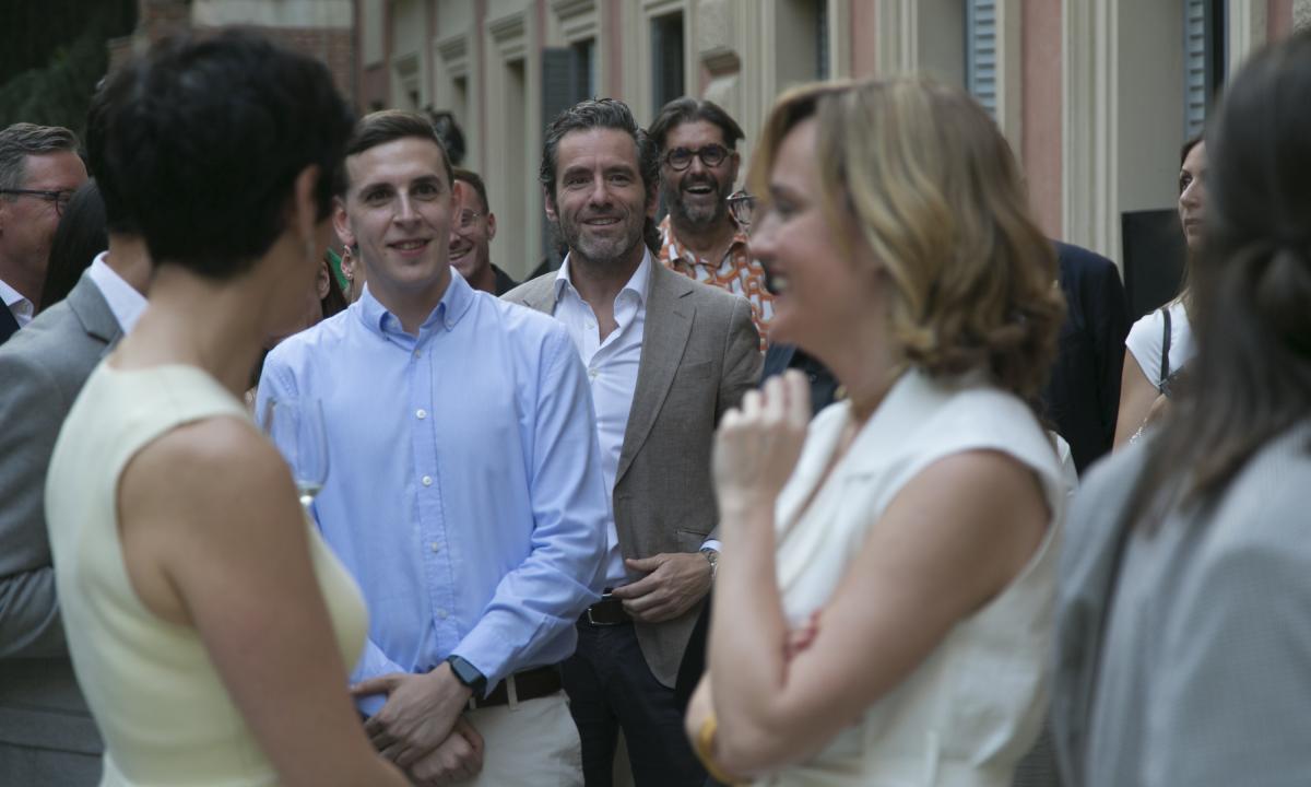 Pilar Alegría, Elma Saiz y Borja Semper.