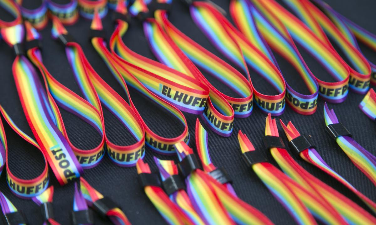 Pulseras de 'El HuffPost' para los invitados.