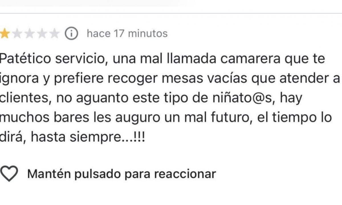 noticiaspuertosantacruz.com.ar - Imagen extraida de: https://www.huffingtonpost.es//virales/deja-resena-bar-equivocado-le-responden-defendiendo-local-forma-ejemplar.html