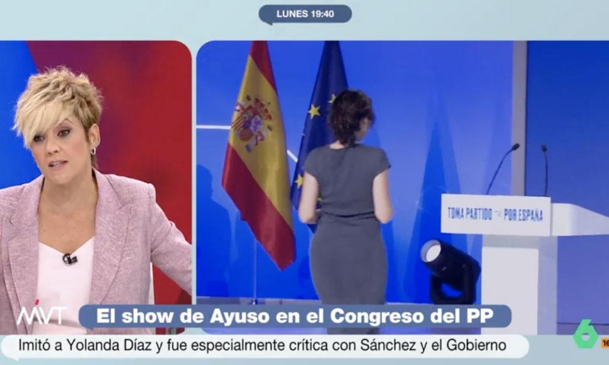 Suelta Ayuso un 'me gusta la fruta' y Cristina Pardo se fija en lo que hace  después: 'Es horroroso'