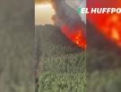 El virulento comportamiento de las llamas en el incendio de Arafo (Tenerife)