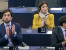 Suenan ladridos de perro después del discurso de Pedro Sánchez en el Parlamento Europeo
