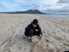 La titánica tarea de colar las playas: la realidad de los voluntarios que recogen pellets