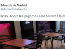 La gente flipa con lo que se ha podido ver en una terraza de un bar de Madrid