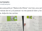Muestra la carta que escribió de niña al Ratoncito Pérez y los 'me gusta' le llueven a miles
