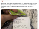 Este ticket con el precio de un cachopo en un bar de Gijón genera cientos de reacciones en toda España