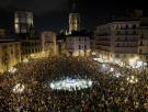 La pancarta de la manifestación de Valencia con deseo navideño: más clara imposible