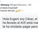 Se olvida de pagar el taxi, lo cuenta y llega hasta el taxista: él responde con este mensaje