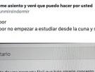 Un estudiante del MIR recibe este comentario tras su fallo en una pregunta y su reacción arrasa