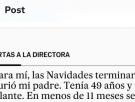 La dura carta a la directora de 'El País' sobre las "sillas vacías" en Navidad: da que pensar