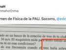 Indignación por la falta de ortografía vista en el examen de Física de la PAU de Extremadura